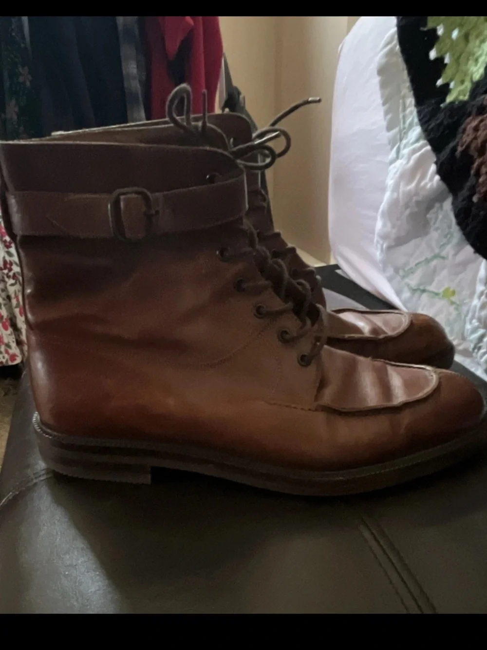 Fratelli Rossetti Chestnut Brown Leather Lace-Up Ankle Boots